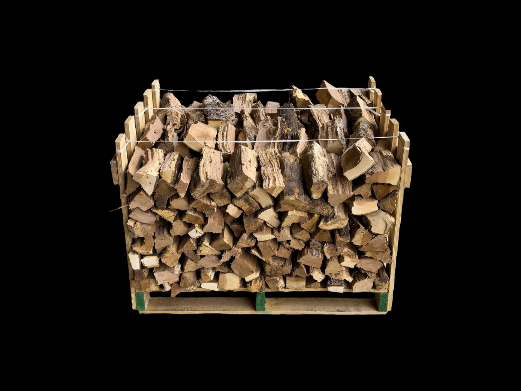Apple smoking wood stacked on pallet